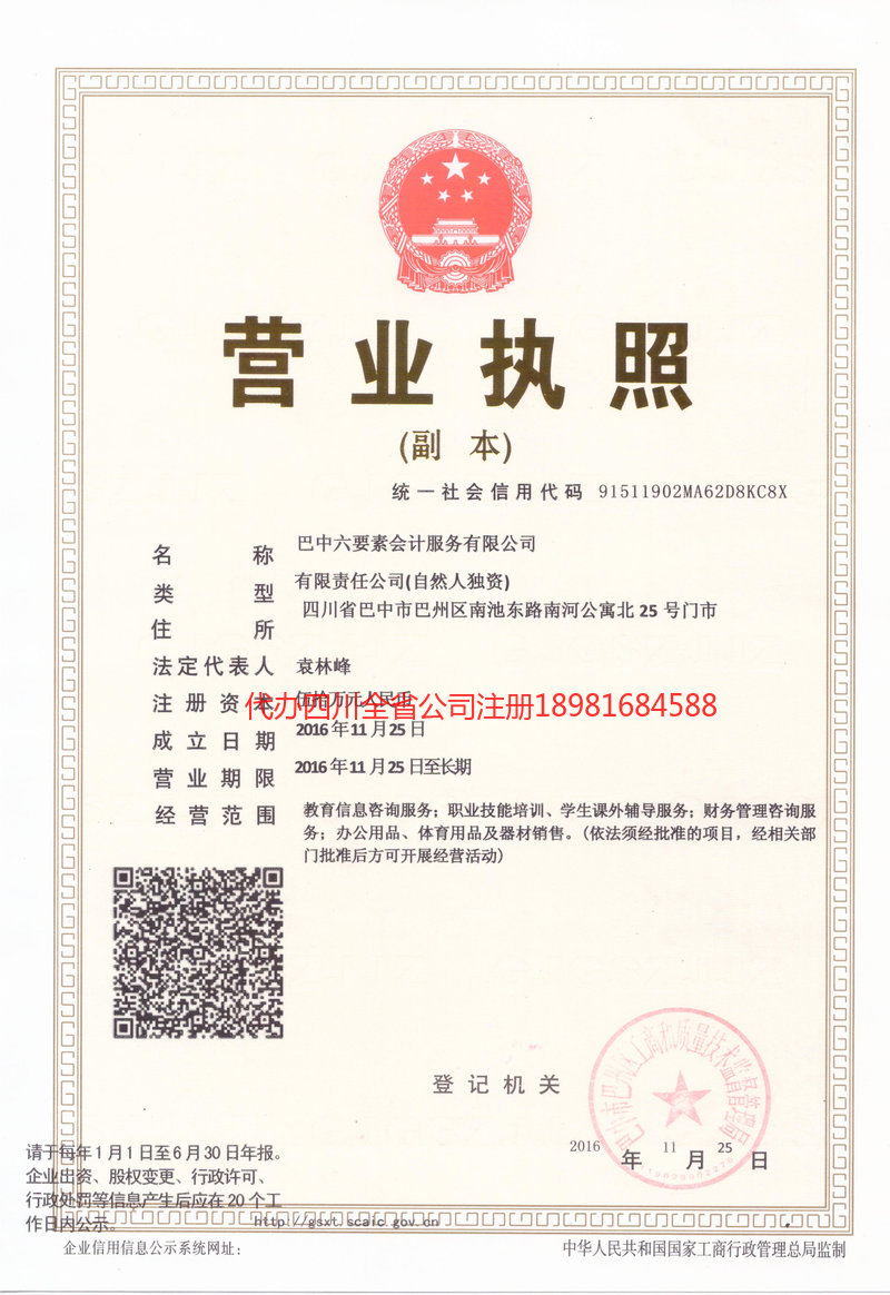 高密高密六要素会计服务有限公司